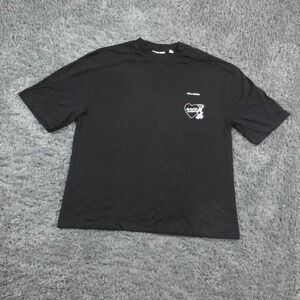 Collusion Shirt Mens Small Black Heart Skeleton Graphic Tee Streetwear